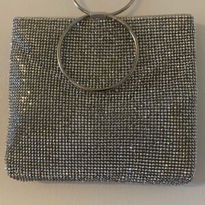 Silver Rhinestone Evening Bag
